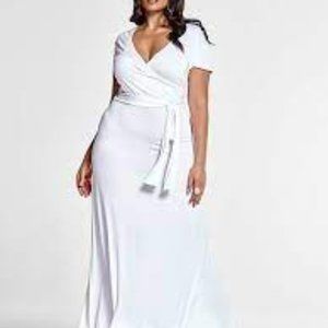 NWT Fashion to Figure Grace Faux Wrap Maxi Dress